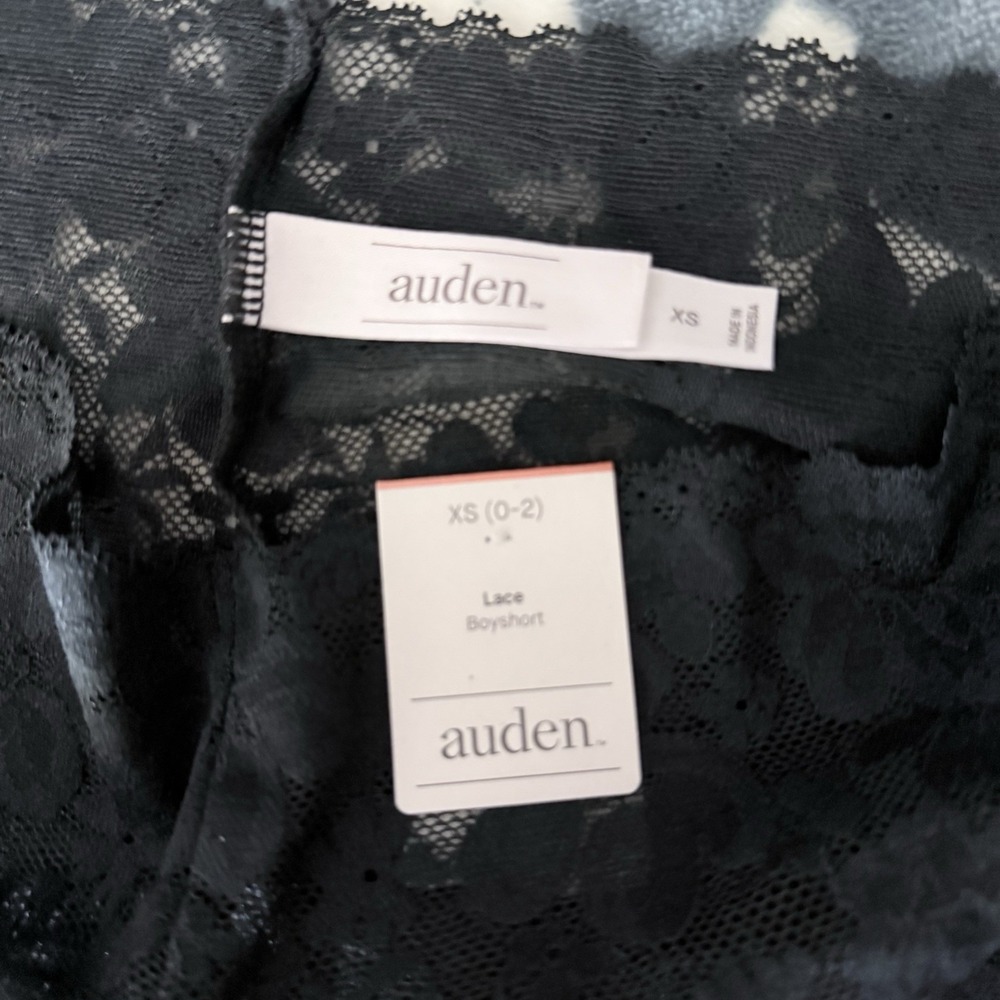 Women's Allover Lace Boy Shorts Underwear - Auden™ Black XS: Mid Rise - Picture 9 of 9